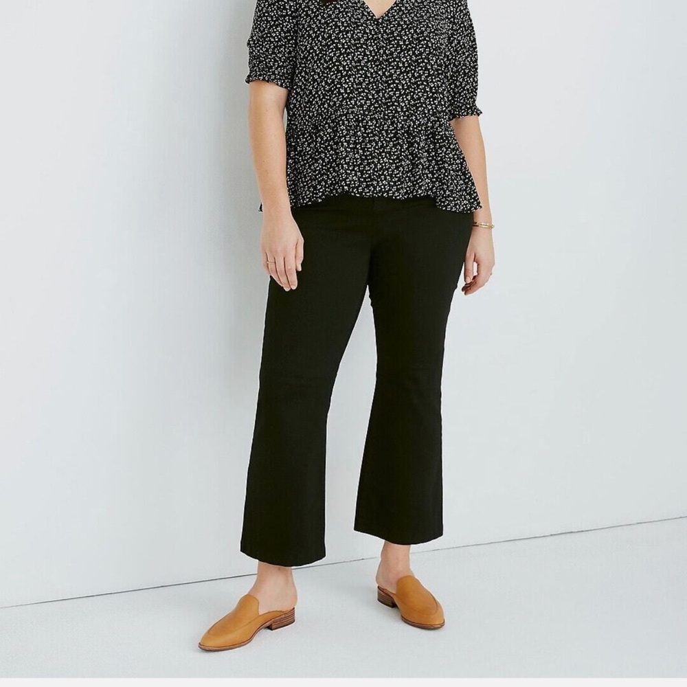 Madewell Fraser Demi Boot Elastic Waist High Rise Pants
